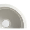 White Round 18" x 18" Undermount / Drop In Fireclay Prep Sink