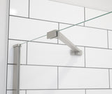 MAAX 139577-900-305-000 Reveal Sleek 71 41 ½-44 ½ x 71 ½ in. 8mm Pivot Shower Door for Alcove Installation with Clear glass in Brushed Nickel