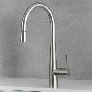 DAX Stainless Steel Single Handle Pull Down Kitchen Faucet, Brushed Stainless Steel DAX-S1087P