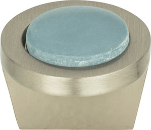Atlas Homewares Spa Blue Round Knob 1 1/4 Inch Brushed Nickel