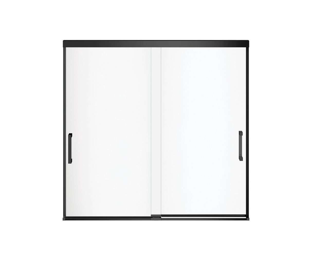 MAAX 139351-900-340-000 Incognito 57 56-59 x 56 ¾ in. 6 mm Bypass Tub Door for Alcove Installation with Clear glass in Matte Black