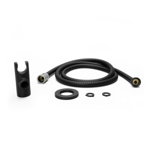 Modern Round 2-Piece Handheld Shower Kit with 60 in. Hose in Matte Black