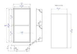 ALFI brand 12 x 24 Polished Stainless Steel Vertical Double Shelf Bath Shower Niche