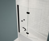 MAAX 137600-900-340-000 Edge Access 42 x 56 in. 6 mm Pivot Tub Screen for Alcove Installation with Clear glass in Matte Black
