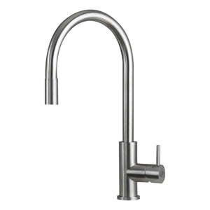 DAX Stainless Steel Single Handle Pull Down Kitchen Faucet, Brushed Stainless Steel DAX-003-02-BN