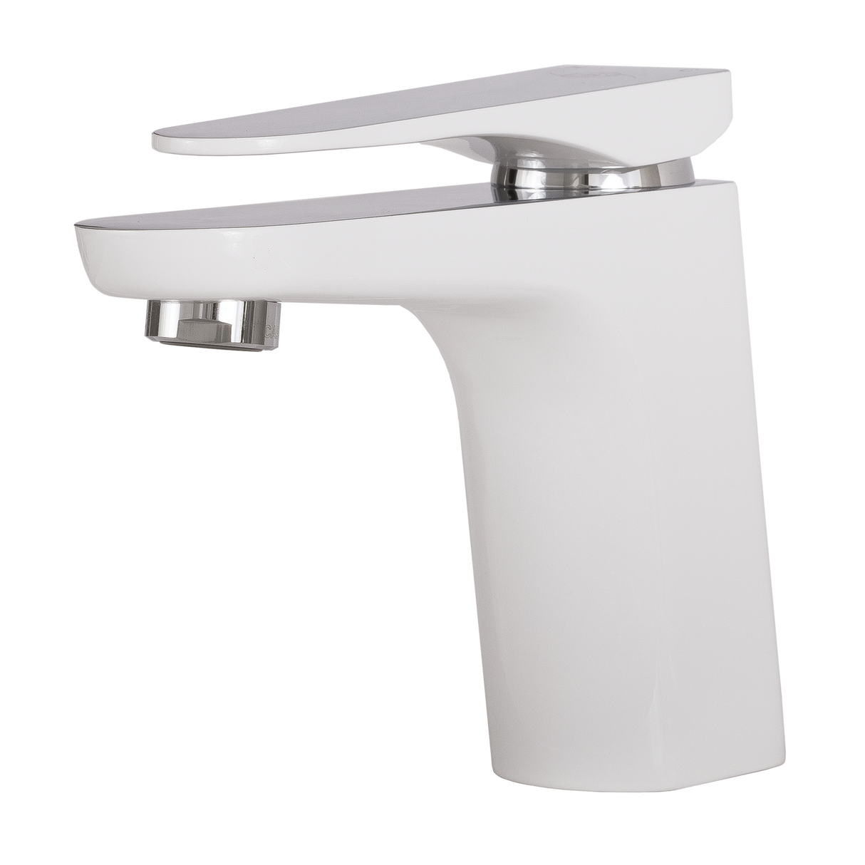 DAX Brass Single Handle Bathroom Faucet, White DAX-805A-CW