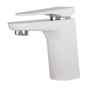 DAX Brass Single Handle Bathroom Faucet, White DAX-805A-CW
