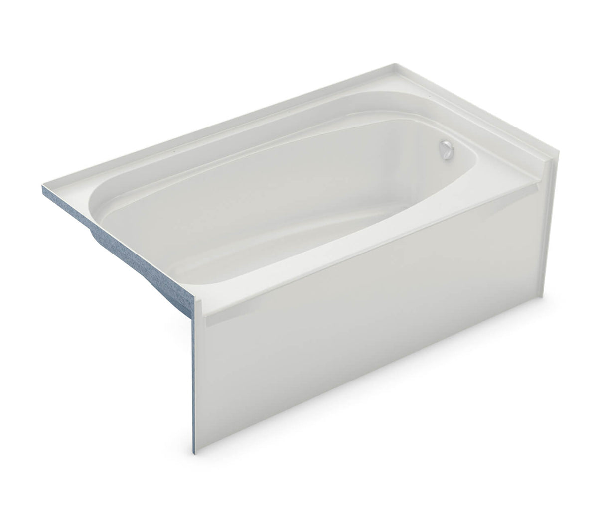 Aker TOF-3260 AcrylX Alcove Left-Hand Drain Homestead Bath in White