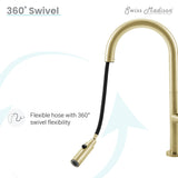 Chalet Single Handle, Pull-Down Kitchen Faucet in Brushed Gold