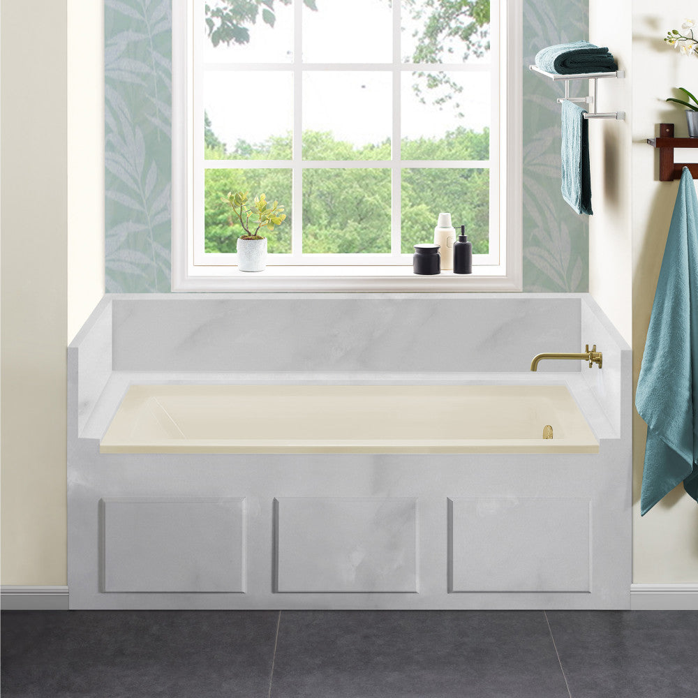 Voltaire 60" X 30" Right-Hand Drain Alcove Bathtub in Bisque