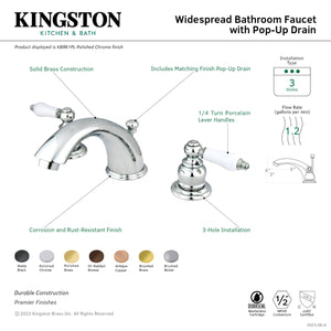 Kingston Brass KB962PL Magellan Widespread Bathroom Faucet, Polished Brass