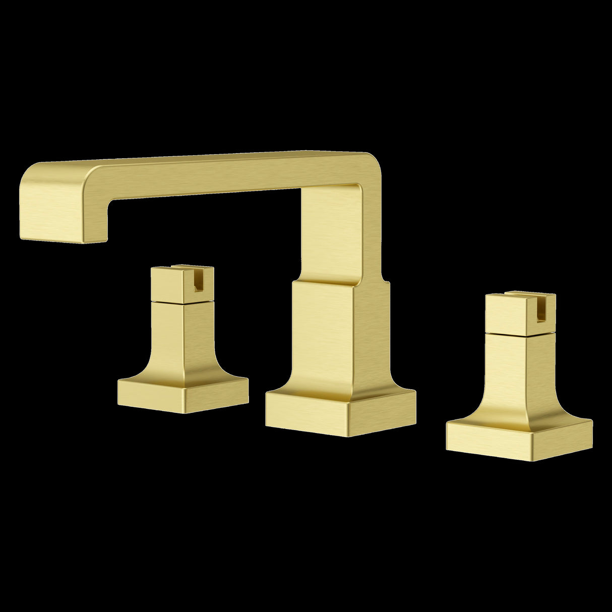 Verve 2-Handle Deck Mounted Roman Tub Trim without Handles in Brushed Gold