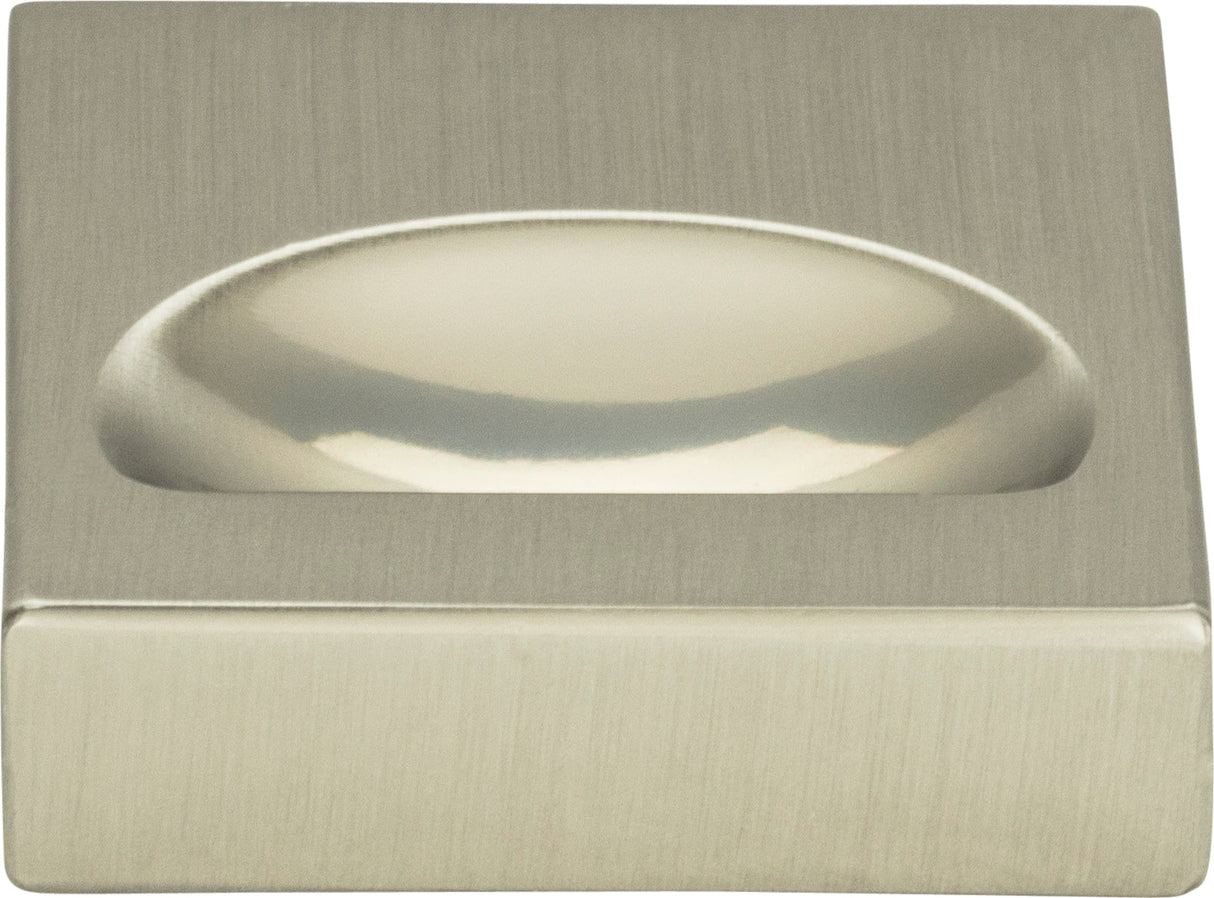 Atlas Homewares Thin Square Knob 1 1/4 Inch Brushed Nickel