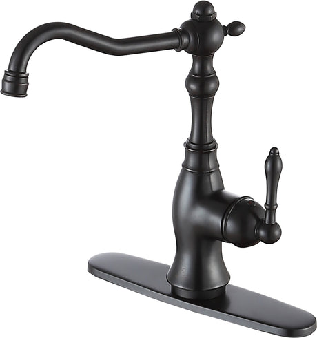 ANZZI KF-AZ224ORB Highland Single-Handle Standard Kitchen Faucet with Side Sprayer in Oil Rubbed Bronze