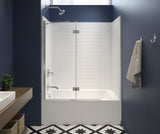 MAAX 106924-000-002-100 6032STT 60 x 33 AcrylX Alcove Left-Hand Drain One-Piece Tub Shower in White