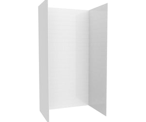 Swanstone MTMK-8462-1 62 x 84 Swanstone Metro Subway Tile Glue up Bathtub and Shower Single Wall Panel in White MTMK8462.010
