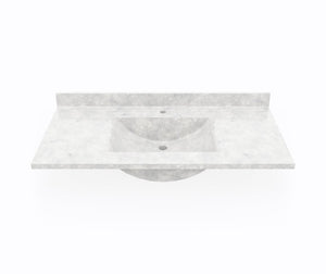 Swanstone CV1B2243 Contour 22 x 43 Single Bowl Vanity Top in Ice CV02243.130