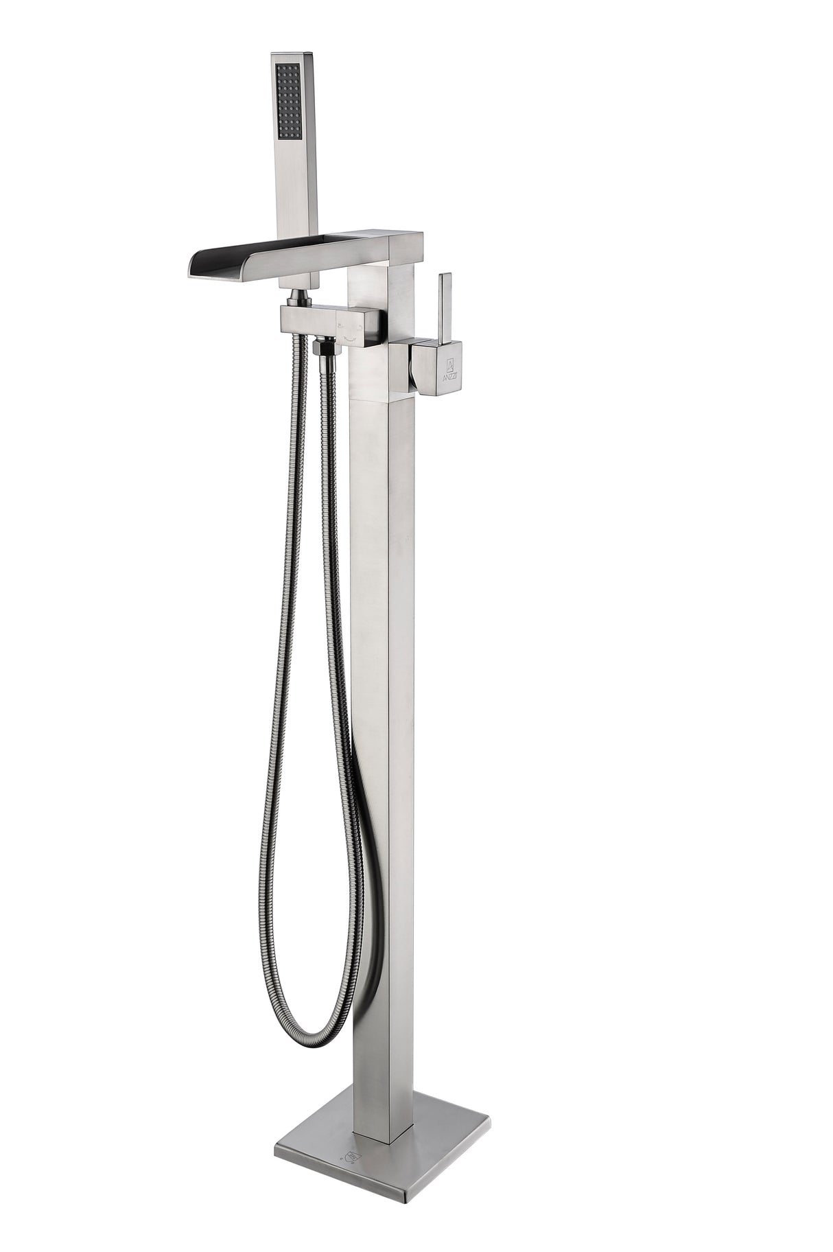 ANZZI FS-AZ0059BN Union 2-Handle Claw Foot Tub Faucet with Hand Shower in Brushed Nickel