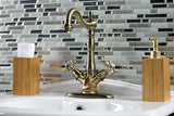 Kingston Brass KS1493AX Vessel Sink Faucet, Antique Brass