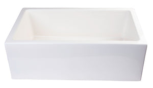 ALFI brand AB3018SB-B  30" Biscuit Smooth Apron Thick Wall Fireclay Single Bowl Farm Sink