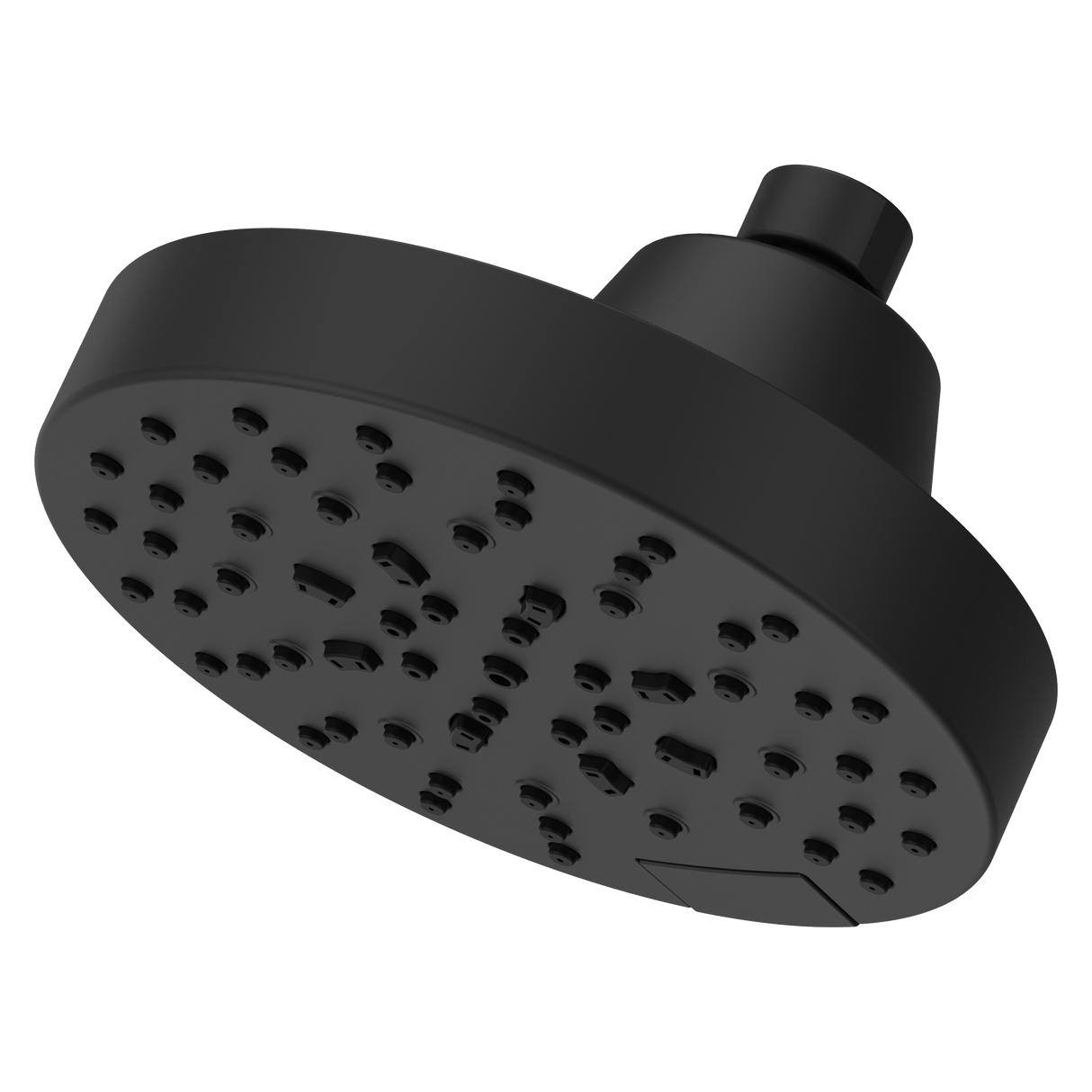 Modern Round Showerhead in Spot Defense Matte Black