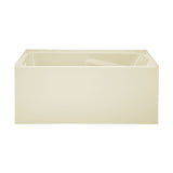 Voltaire 54" X 30" Left-Hand Drain Alcove Bathtub with Apron in Bisque