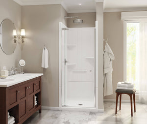 MAAX 105917-S-000-001- Camelia SH-3636 Acrylic Alcove Center Drain Two-Piece Shower in White