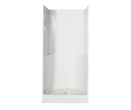 MAAX 103007-000-002-000 36SKD 36 x 35 AcrylX Alcove Center Drain Three-Piece Shower in White