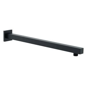 DAX Brass Square Shower Arm, 12", Matte Black DAX-1011-325-BL