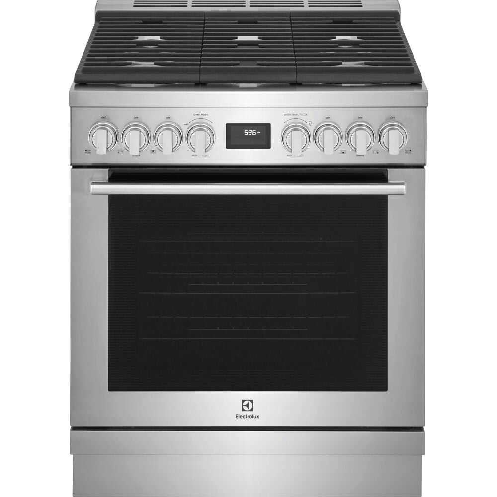 Electrolux ECFG3068AS 30" Gas Front Control Freestanding Range, 5 burner