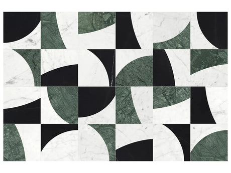 Anatolia Tile Utopio Eclypse Pine Polished Natural Stone Waterjet Mosaic 5001-0409-0 Eclypse Pine - premium natural stone mosaic tile from Anatolia Tile, available at PoshHaus showroom in Keene, NH
