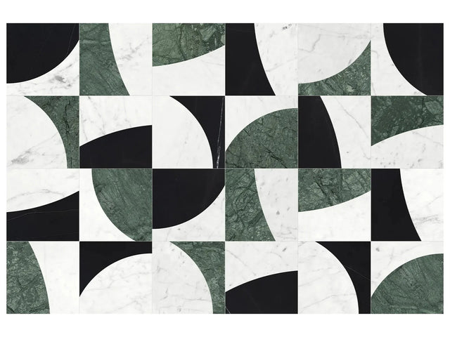 Anatolia Tile Utopio Eclypse Pine Polished Natural Stone Waterjet Mosaic 5001-0409-0 Eclypse Pine - premium natural stone mosaic tile from Anatolia Tile, available at PoshHaus showroom in Keene, NH