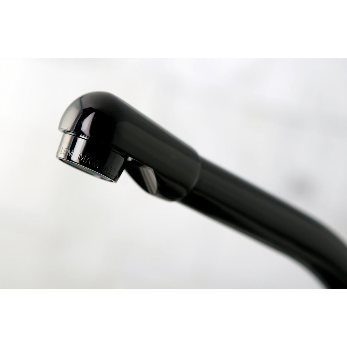 Kingston Brass NB750SP Water Onyx Centerset Kitchen Faucet, Black Stainless Steel