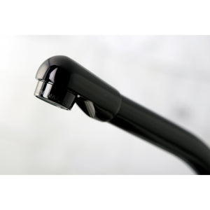 Kingston Brass NB750SP Water Onyx Centerset Kitchen Faucet, Black Stainless Steel