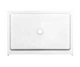 MAAX 105623-000-002-000 Finesse Base 60 x 32 AcrylX Alcove Shower Base with Center Drain in White