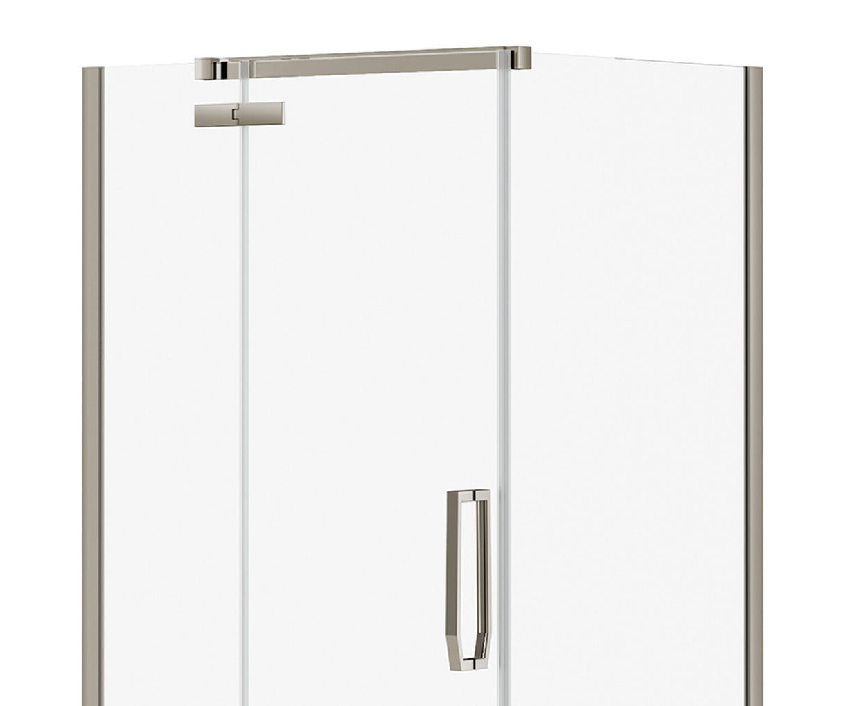 MAAX 139330-900-305-000 Davana Rectangular 42 x 34 x 75 in. 8mm Pivot Shower Door for Corner Installation with Clear glass in Brushed Nickel