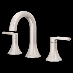 Vaneri 2-Handle 8-20 in.Widespread Bathroom Faucet in Spot Defense Brushed Nickel