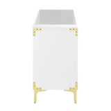 Voltaire 36" Single, Bathroom Vanity in White with Gold Hardware - Cabinet Only