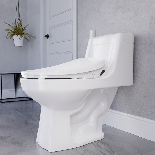 ANZZI TL-AZEB105BR Lunar Elongated Smart Electric Bidet Toilet Seat with Remote Control, Heated Seat, Air Purifier, and Deodorizer