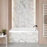 Voltaire 54 in x 30 in Acrylic Glossy White, Alcove, Integral Right-Hand Drain, Bathtub