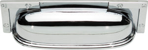 Atlas Homewares Campaign L-Bracket Cup Pull 3 3/4 Inch (c-c) Polished Chrome