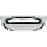 Atlas Homewares Campaign L-Bracket Cup Pull 3 3/4 Inch (c-c) Polished Chrome