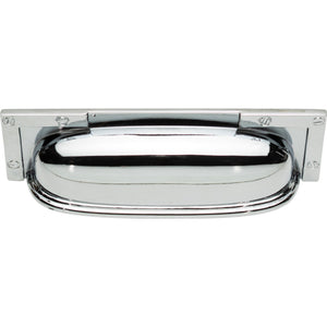 Atlas Homewares Campaign L-Bracket Cup Pull 3 3/4 Inch (c-c) Polished Chrome