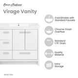 Virage 36 Freestanding, Bathroom Vanity in Glossy White