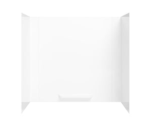 Swanstone GN-58 30 x 60 x 58 Veritek Smooth Glue up Tub Wall Kit in White GN58000.010