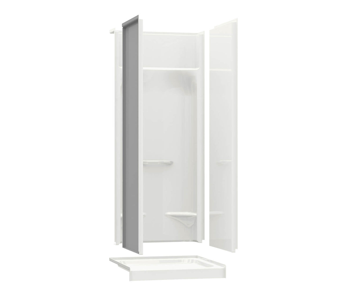 MAAX 145018-000-002-093 KDS 3232 AcrylX Alcove Center Drain Four-Piece Shower in White