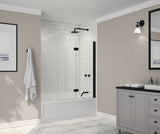 MAAX 138600-900-340-000 Axial Access 42 x 56 in. 6 mm Pivot Tub Screen for Alcove Installation with Clear glass in Matte Black