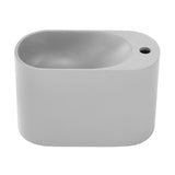 Terre 17.5" Right Side Faucet Wall-Mount Bathroom Sink in Pashmina Grey