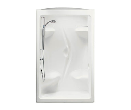 MAAX 101139-000-001-104 Stamina 48-I 51 x 36 Acrylic Alcove Center Drain One-Piece Shower in White