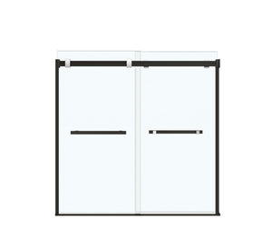 MAAX 136270-900-360-000 Duel 56-59 x 55 ½ x 59 in. 8 mm Bypass Tub Door for Alcove Installation with Clear glass in Matte Black & Chrome